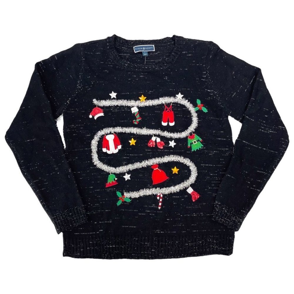 Karen Scott Festive Holiday Christmas Santa Sweater NWT Size 1X - Picture 10 of 10